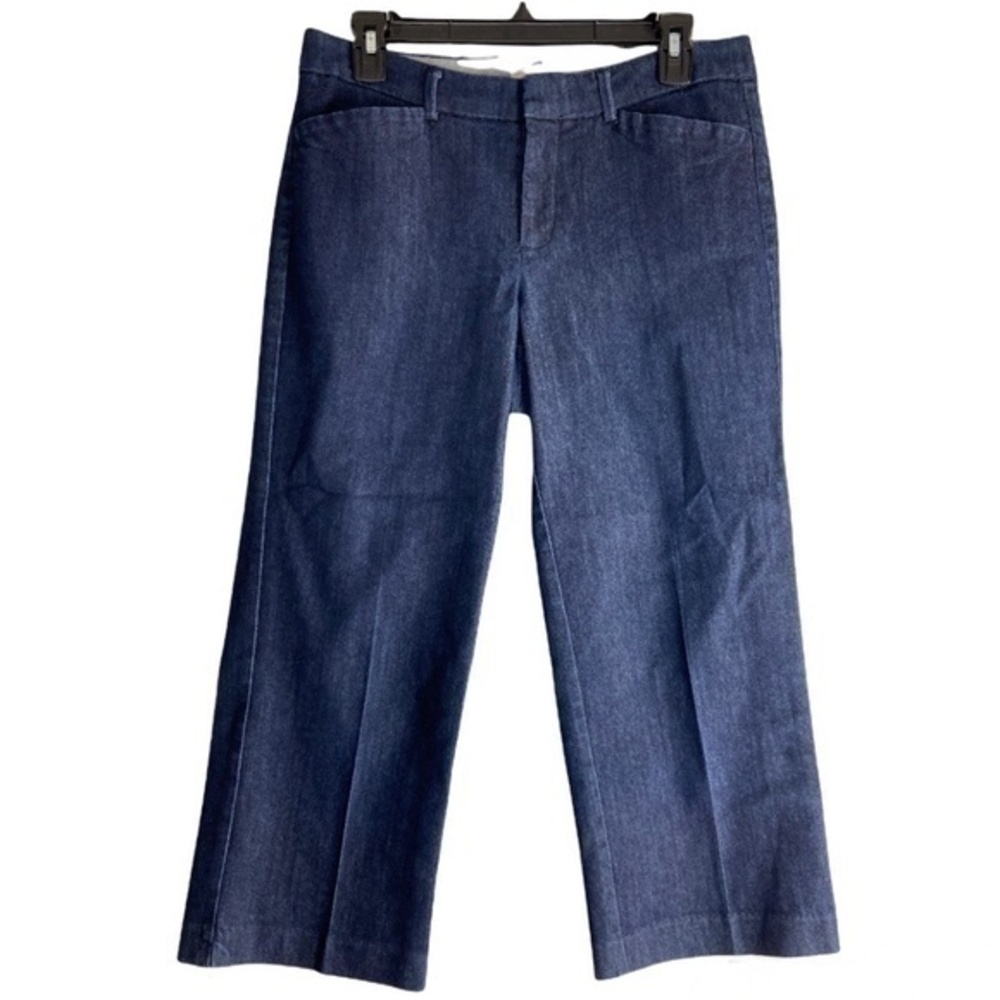 Dockers Capri Pants Womens Size 6 Stretch Denim Dark Blue